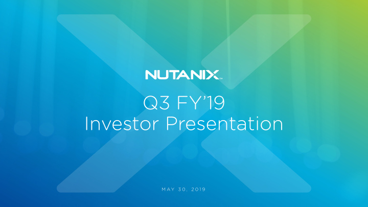 q3 fy 19 investor presentation