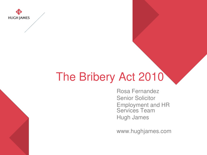 the bribery act 2010