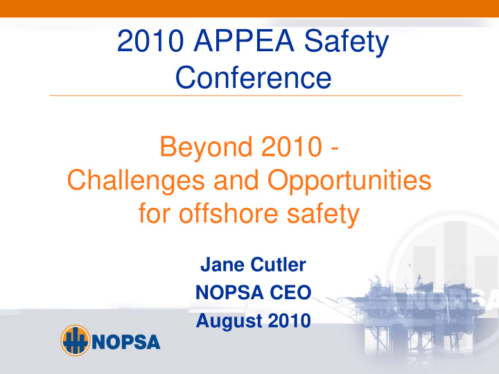 2010 appea safety conference