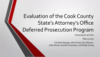 Evaluation  of  the  Cook  County    States  Attorneys  Office
