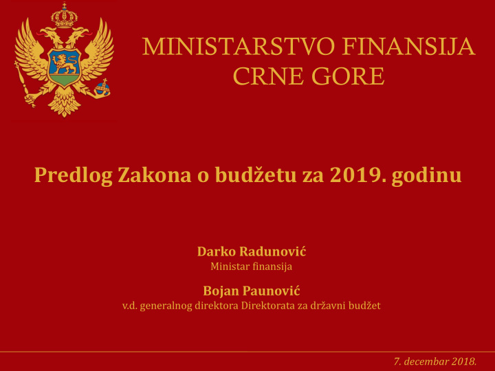 ministarstvo finansija crne gore