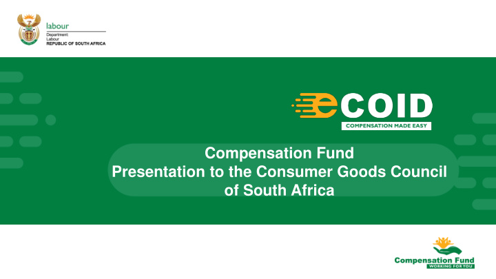 presentation to the consumer goods council