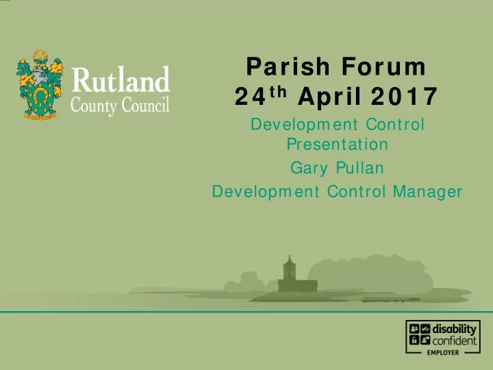 parish forum 2 4 th april 2 0 1 7