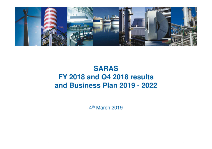 saras fy 2018 and q4 2018 results and business plan 2019