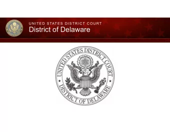 District of Delaware  Overall Weighted Caseload   The District of Delaware has an overall
