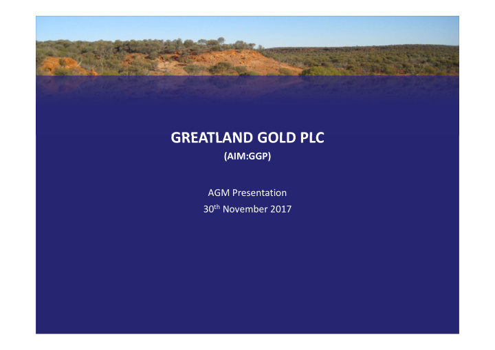 greatland gold plc