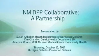 NM  DPP  Collaborative:  A  Partnership  Prese  senta  tati  tion  by  b  Susan  A  Affholt  lter