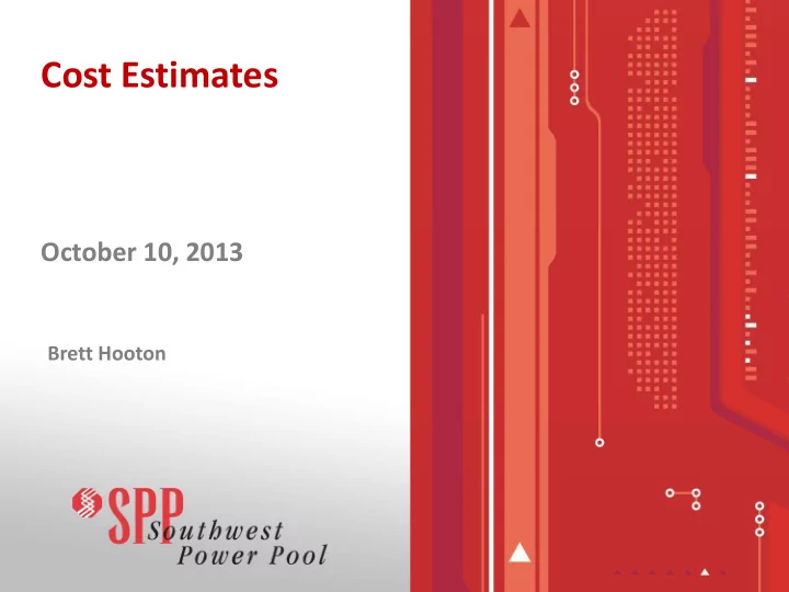 cost estimates