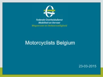 Motorcyclists  torcyclists Be  Belgium  lgium  23-03-2015  Statistics  Accidents  Victims: