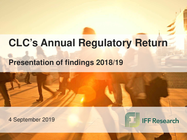 clc s annual regulatory return