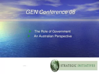 GEN Conference 08    The Role of Government    An Australian Perspective  QuickTime and a