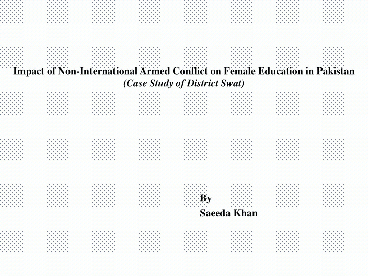 impact of non international armed conflict on female