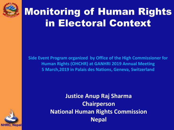 monitoring of human rights in electoral context