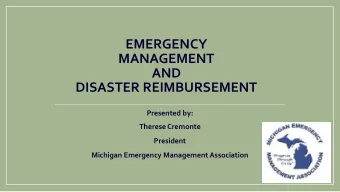 MANAGEMENT  AND  DISASTER REIMBURSEMENT  Presented by:  Therese Cremonte  President  Michigan
