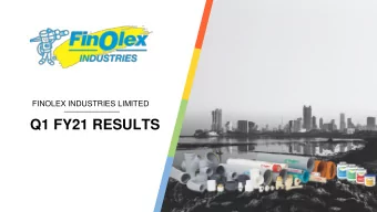 Q4  Q3FY19 RESULTS  Q1 FY21 RESULTS Q1FY21 vs Q1FY20  Business Performance Highlights  Revenue