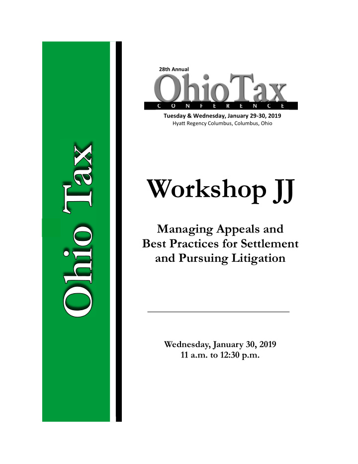 workshop jj managing appeals and best practices for