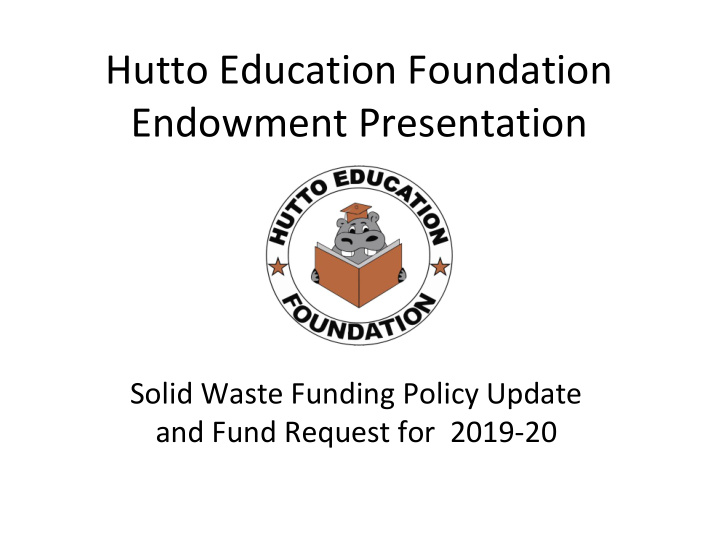 endowment presentation