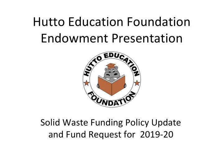 endowment presentation