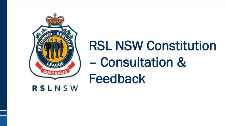 consultat onsultation ion feedback eedback feedback