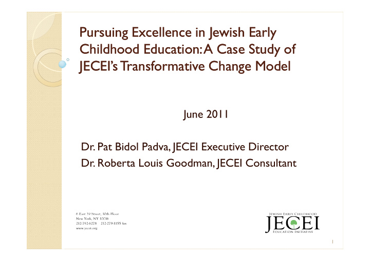 pursuing excellence in jewish early pursuing excellence
