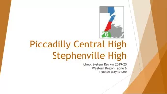 Piccadilly Central High  Stephenville High  School System Review 2019-20  Western Region, Zone 6