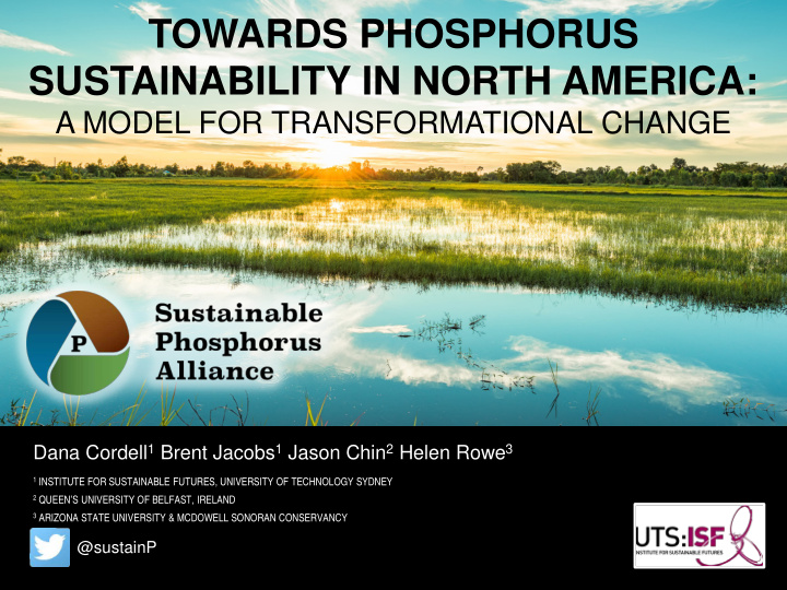 towards phosphorus sustainability in north america