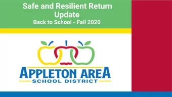 Safe and Resilient Return  Update  Back to School - Fall 2020  New Studies on Student Cases and