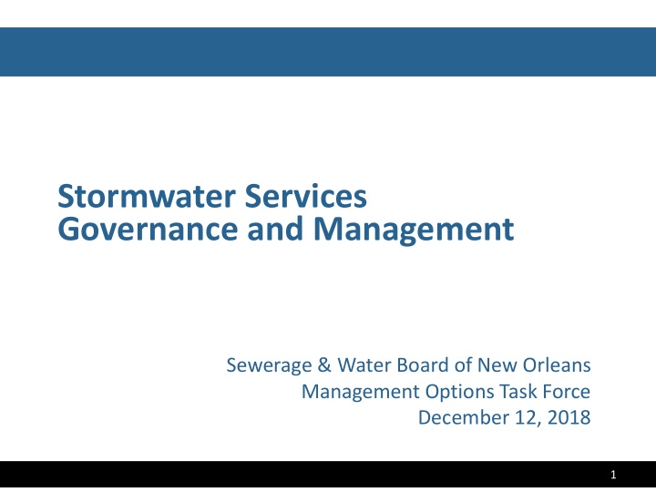 stormwater services