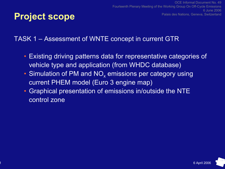 project scope