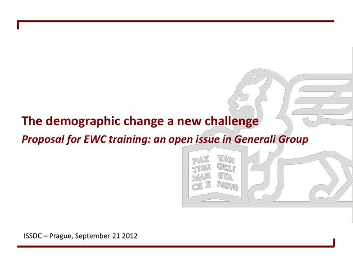 the demographic change a new challenge