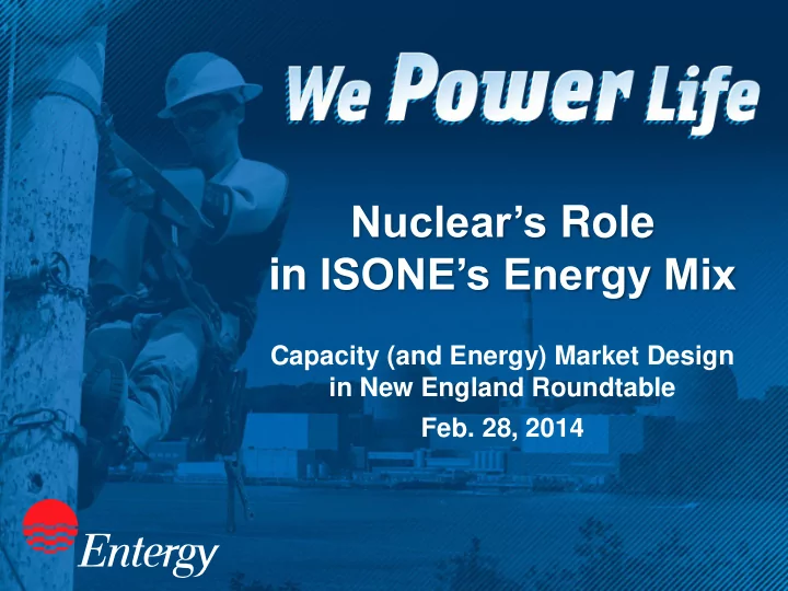 nuclear s role in isone s energy mix