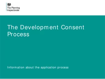 The Development Consent  Process  Information about the application process  Current Caseload of