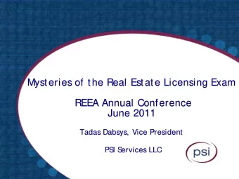 Mysteries of the Real Estate Licensing Exam  Mysteries of the Real Estate Licensing Exam  REEA