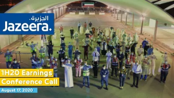 1H20 Earnings  Conference Call  August 17  , 2020  1H20 Earnings  Starting Shortly  Conference