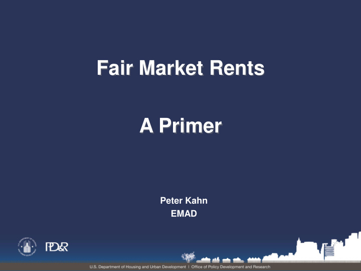 fair market rents a primer