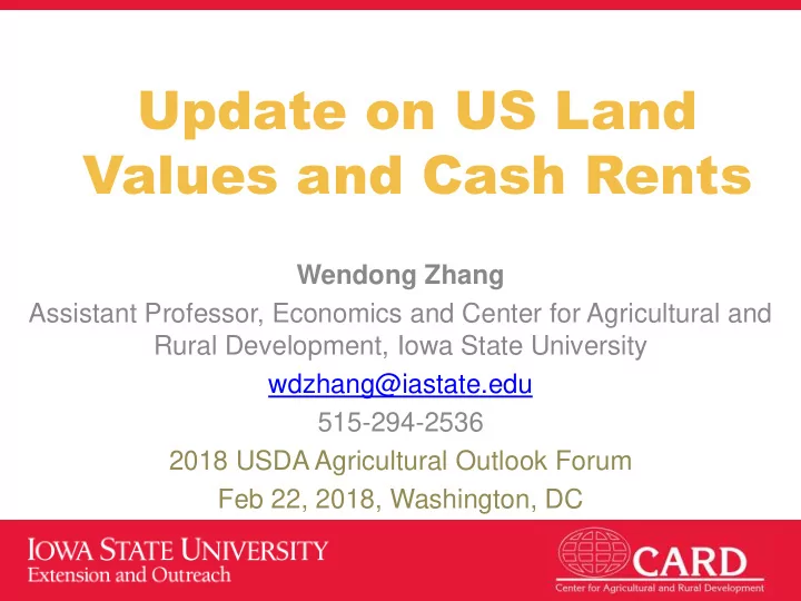 update on us land