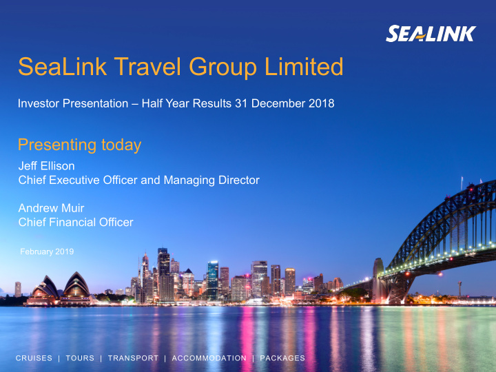 sealink travel group limited