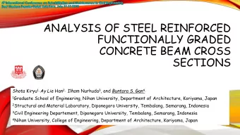 FUNCTIONALLY GRADED  CONCRETE BEAM CROSS  SECTIONS Shota Kiryu 1, Ay Lie Han 2, Ilham Nurhuda 3 ,