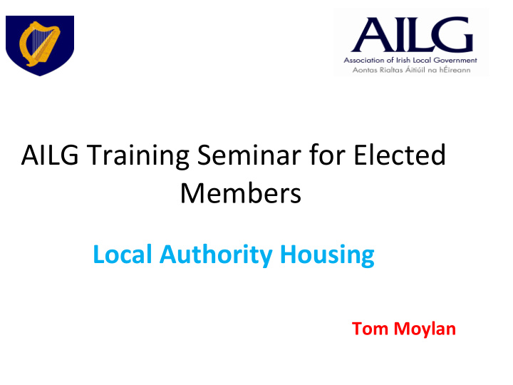 ailg training seminar for elected members