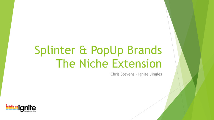splinter amp popup brands the niche extension