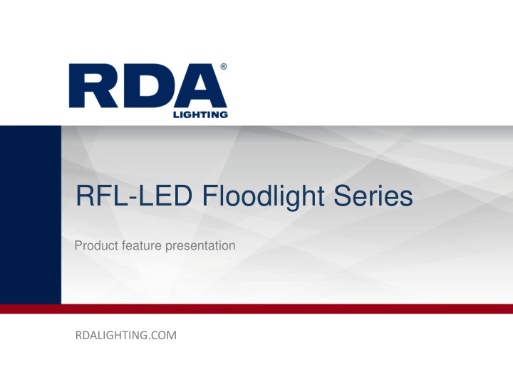 rfl led floodlight series