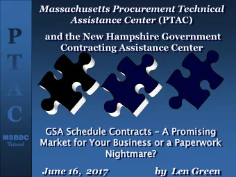 GS  GSA Sch  Schedule  ule Contrac  acts ts  A Pr  Promis  isin  ing  g  MSDBC  MS  MSBDC  MS