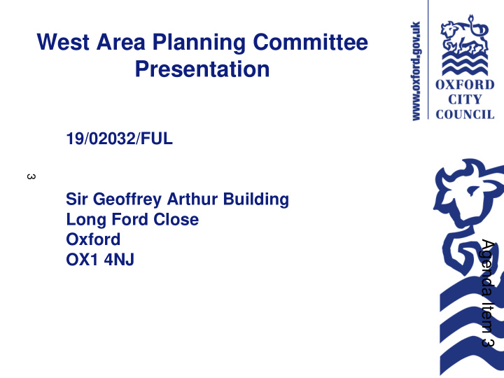 west area planning committee presentation