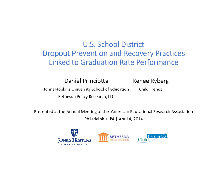 u s school district dropout prevention and recovery