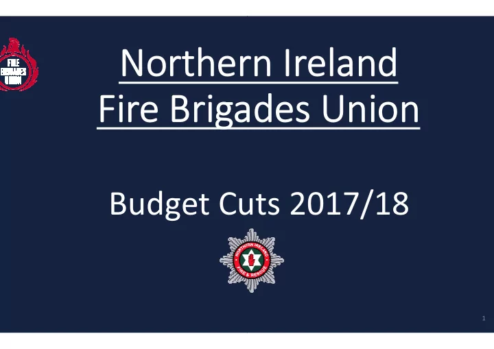 norther rn ireland fire briga ades union