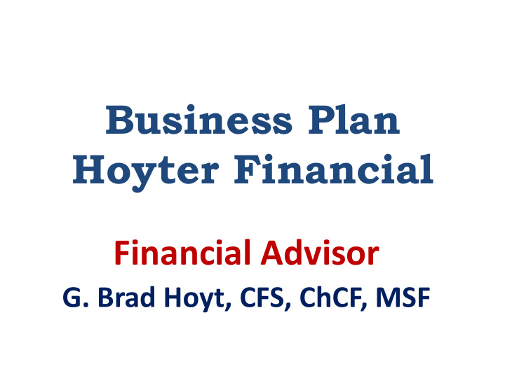 hoyter financial