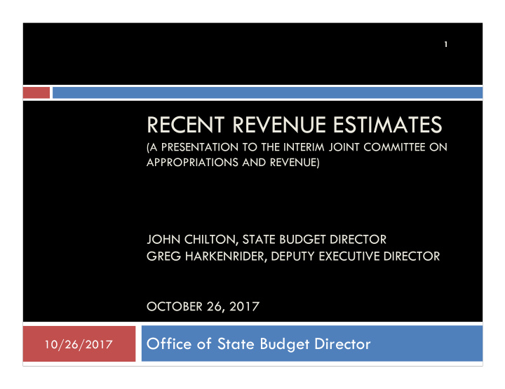 recent revenue estimates