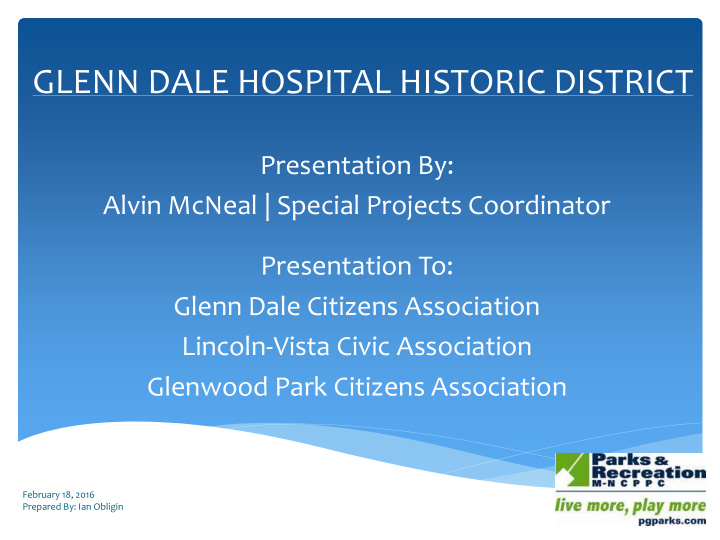 glenn dale hospital historic district