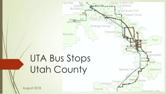 Utah County  August 2018  Bus Stop Design Standards  Desig  sign Guid  ideli  lines  ADA