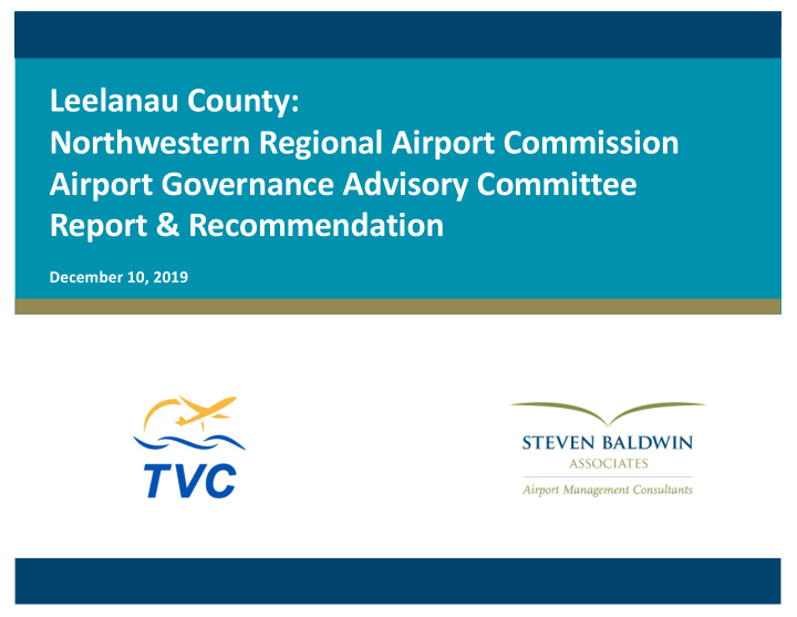 leelanau county northwestern regional airport commission